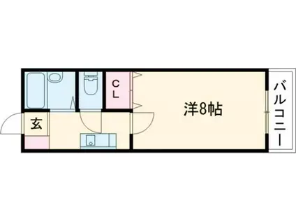 宮元七番館(1K/3階)の間取り写真