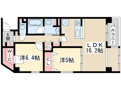 地下鉄御堂筋線 江坂駅 徒歩14分 5階建 築11年(2LDK/4階)の間取り写真