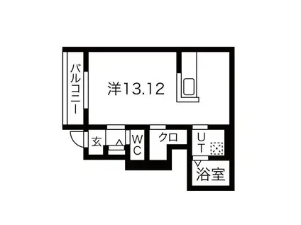 吾妻町アパート(ワンルーム/1階)の間取り写真