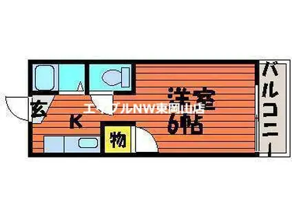 エレガンス近藤I(1K/1階)の間取り写真