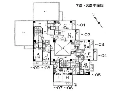 ベルトピア金沢アルシュ(ワンルーム/8階)の間取り写真