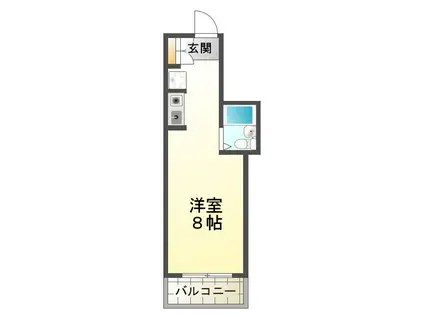 メゾン垂水(ワンルーム/3階)の間取り写真