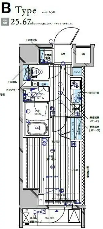 メインステージ東上野 8階階 間取り