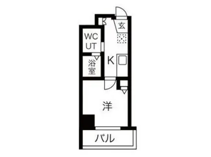 UーRO湊川公園前(1K/4階)の間取り写真