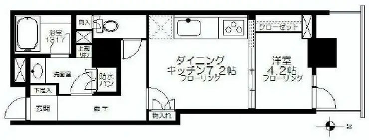 コスモポリス品川 24階階 間取り