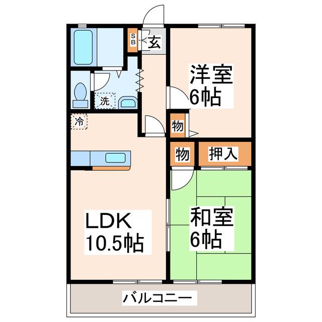 リバラフォーレヒロ(2LDK/1階)の間取り写真
