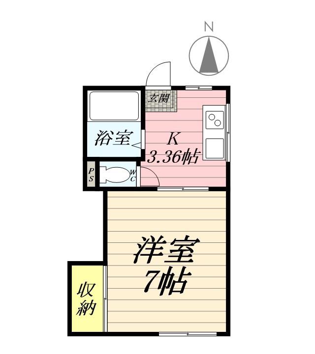 第二コーポ川口(1K/2階)の間取り写真