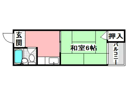 コーポモリタ(1K/2階)の間取り写真