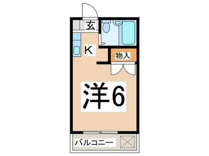 ソフィーロヒラカタ(1K/2階)の間取り写真