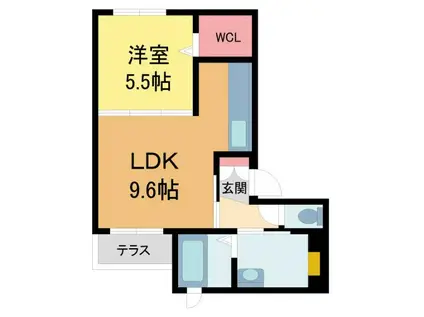 MI CASITA芦屋(1LDK/1階)の間取り写真