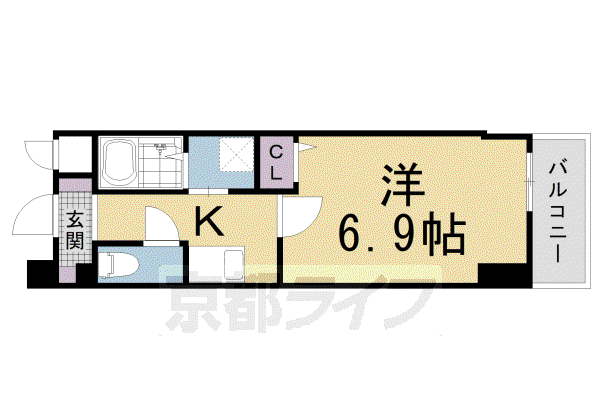 ESTRUTH KYOTO(1K/7階)の間取り写真
