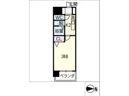 ARTIZA上前津(1K/11階)の間取り写真