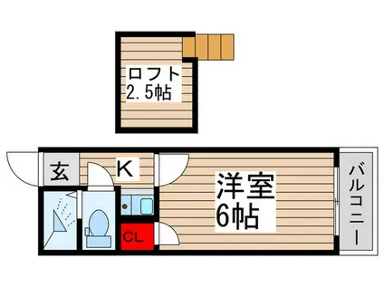 PALECE・KASHIWA(1K/2階)の間取り写真