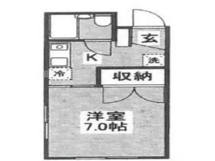 シンコー第二ビル(1K/2階)の間取り写真