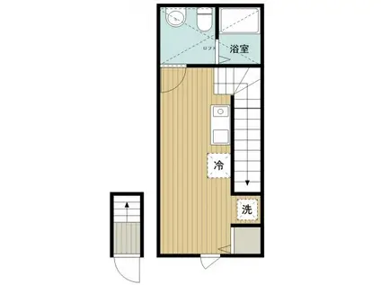 アルページュ八潮(ワンルーム/2階)の間取り写真