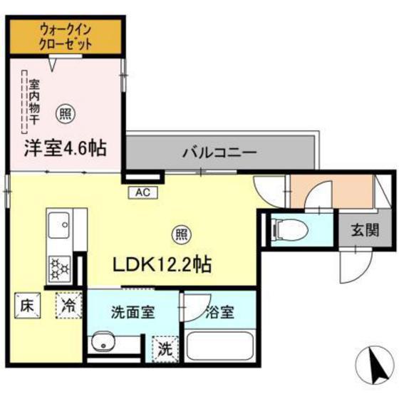 プラトーメゾン(1LDK/1階)の間取り写真