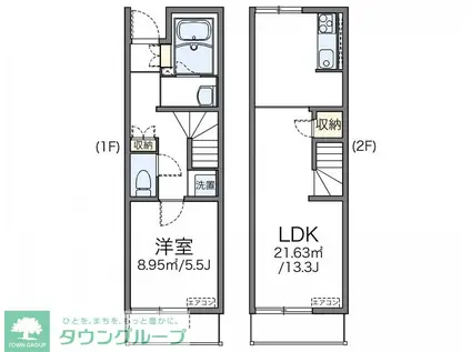 レオネクストコンカドール(1LDK/1階)の間取り写真