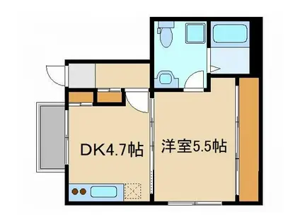 GARDEN TERRACE CASA(1DK/1階)の間取り写真