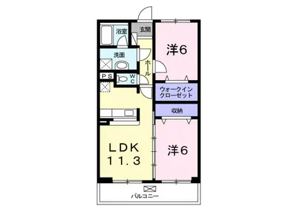 南海高野線 萩原天神駅 徒歩12分 3階建 築16年(2LDK/1階)の間取り写真
