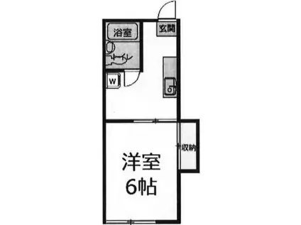 Sハイツ(1K/1階)の間取り写真
