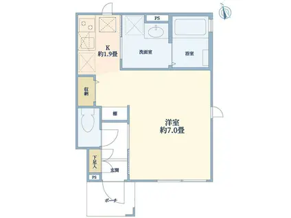 MAISON CLAIRE M.S(ワンルーム/1階)の間取り写真