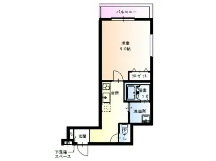 フジパレス我孫子前II番館(1K/2階)の間取り写真