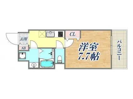 LIVIAZ KOBE CREST(1K/11階)の間取り写真