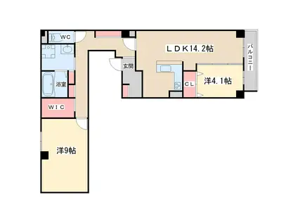 RETUMEKITA(2LDK/1階)の間取り写真