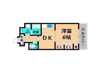 アイズワンII(1DK/1階)の間取り写真