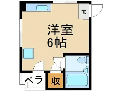 クアルト香里園(ワンルーム/3階)の間取り写真