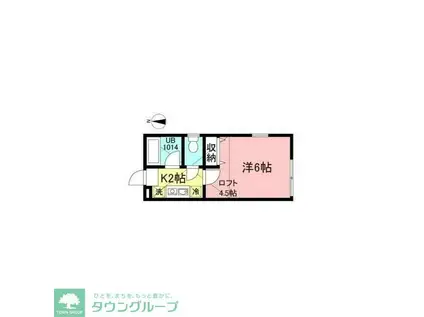 アゼリアガーデンズ向ヶ丘II(1K/1階)の間取り写真