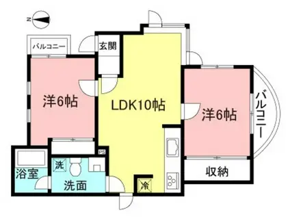 パークテラス菊名(2LDK/1階)の間取り写真