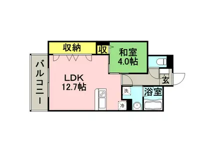 プレスタイル博多駅南II(1LDK/3階)の間取り写真