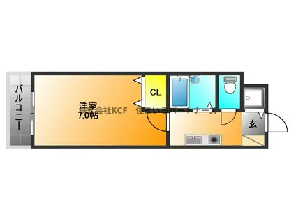 メゾンドプレサージュ(1K/2階)の間取り写真