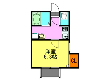 ルミエール大巌寺(1K/1階)の間取り写真