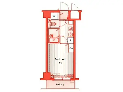 ガラシティ武蔵小杉(1K/5階)の間取り写真