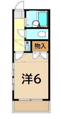 メゾンアサヒV(1K/2階)の間取り写真