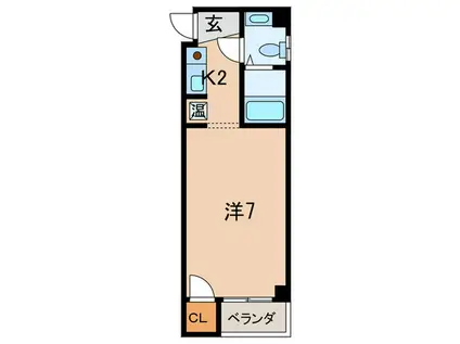 ラ・コート天美東A棟(1K/4階)の間取り写真