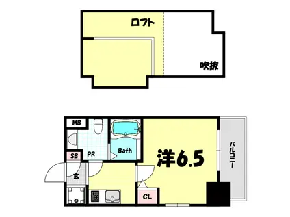 ESTEMCOURT神戸県庁前IVグランディオ(1K/7階)の間取り写真