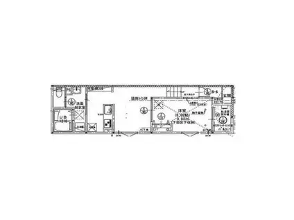 リベール元中野II(1LDK/2階)の間取り写真
