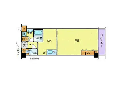 フェニックス江戸川橋(1DK/4階)の間取り写真