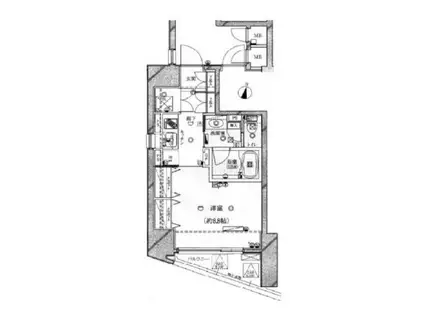 ライジングプレイス秋葉原(1K/4階)の間取り写真