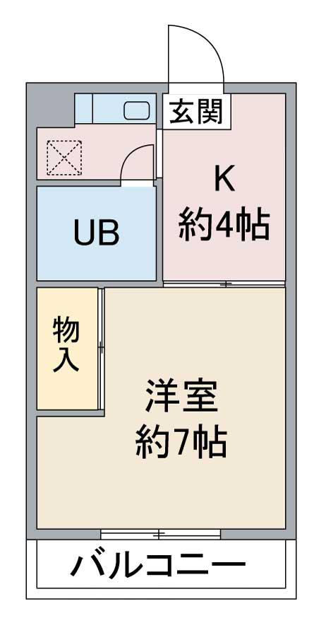 ヴァンベール本郷(1K/2階)の間取り写真
