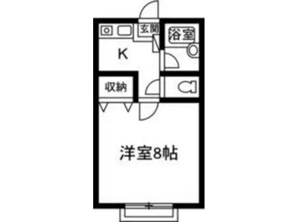 ウィンティアハイツ(1K/2階)の間取り写真