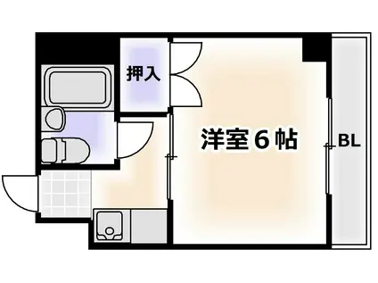 KCあびこ(1K/1階)の間取り写真