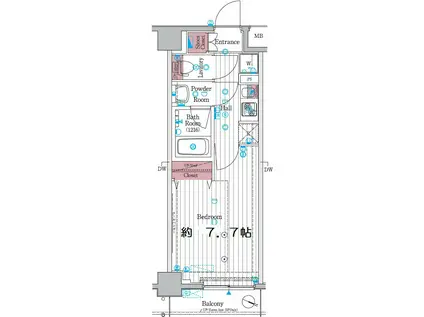 ディアレイシャス東京ノースパレス(1K/5階)の間取り写真