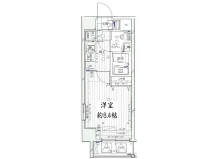 ライズコート錦糸町(1K/2階)の間取り写真