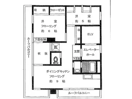 三愛千石ビル(2LDK/5階)の間取り写真