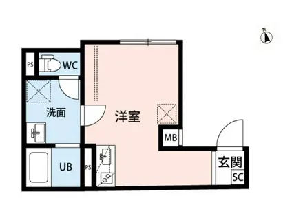 THE VERTEX碑文谷(ワンルーム/2階)の間取り写真