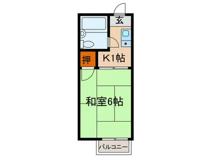 メゾン・ド・プチアンジェ(1K/1階)の間取り写真